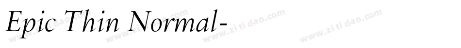 Epic Thin Normal字体转换